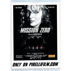 2007 Mission Zero Movie Promo Vintage Print Ad Uma Thurman Pirelli Wall Art